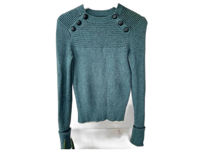Isabel Marant Etoile Koyle Strickpullover Grün Baumwolle