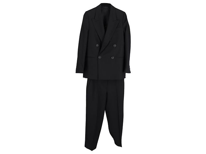 Acne Studios Double Breasted Suit in Black Polyester