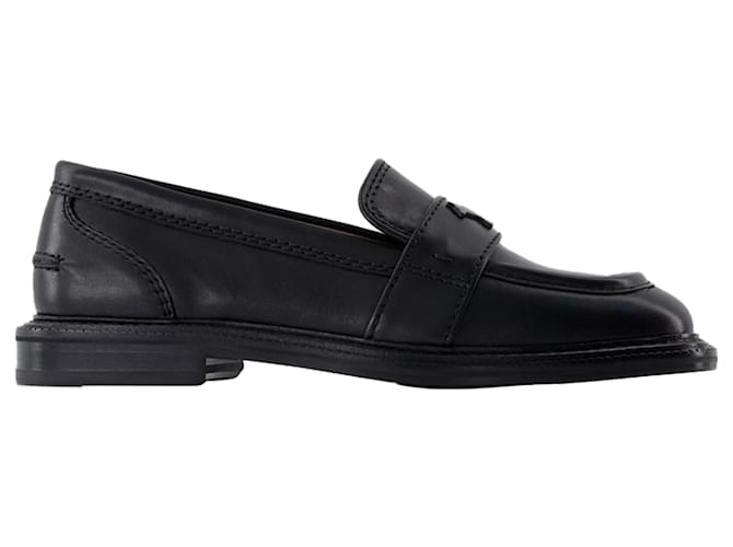 Autre Marque Loafers - Maison Kitsune - Leather - Black Pony-style calfskin  ref.1726862