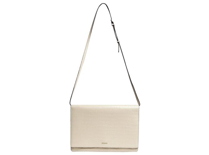 Joseph Bolsa de flap de couro creme