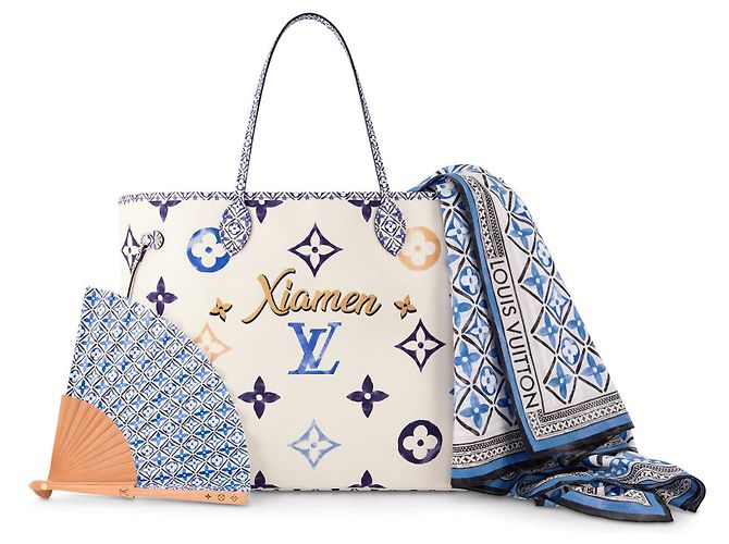 Louis Vuitton Neverfull GM Monogramma Gigante Blu Borsa