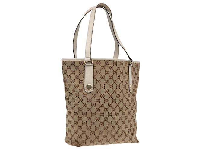 Gucci Bag Brand Tote Brown Canvas 153009 A4 Size Large | eBay