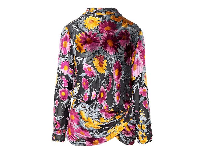 Top de terciopelo estampado Valentino Night Multicolor