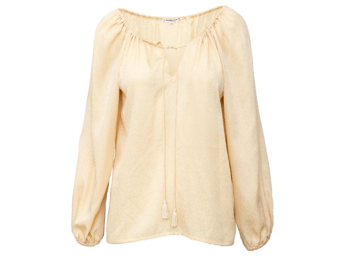 Top de seda Saint Laurent Bege