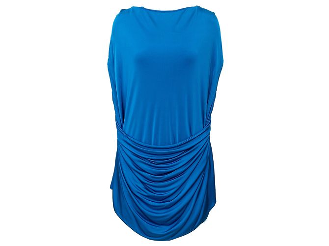 Drapierte Kleid von Alexander McQueen Blau