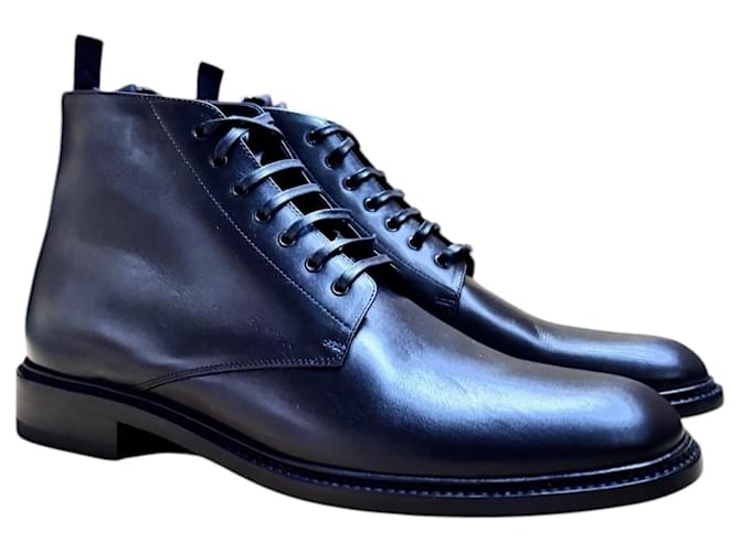Saint Laurent Army Boots Black Leather  ref.1728271