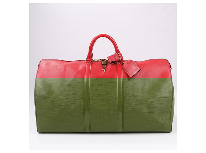 Louis Vuitton Epi Leder Keepall 55 Reisetasche in Rot M42957 ref.1728465 Joli Closet