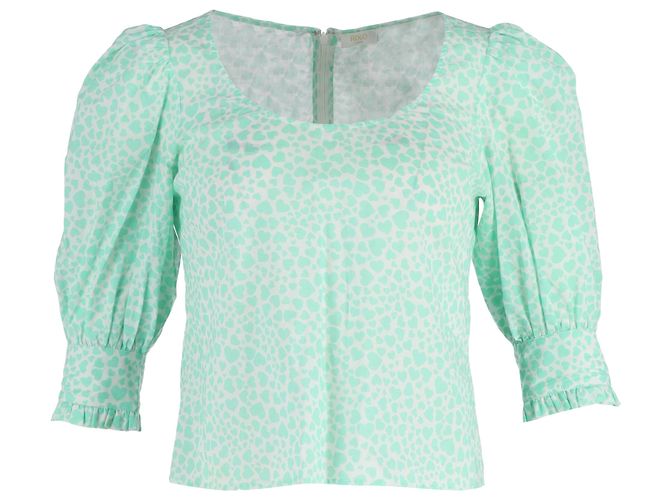 Autre Marque Top Rixo Emily com decote em U em algodão turquesa