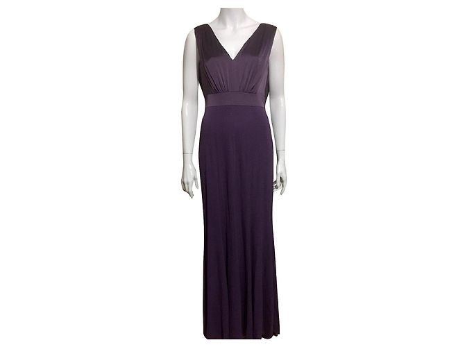 Vera Wang Vestido de noite roxo com cauda