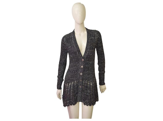 Chloé Strickjacke aus Seidenmischung Mitternachtsblau XS
