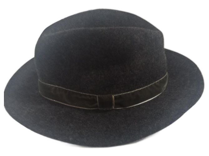 Soeur Colonel Felt Hat Grey Wool