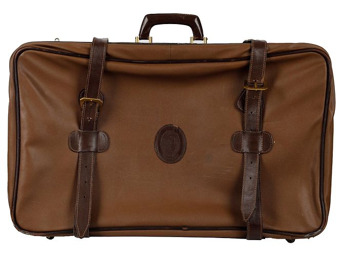 Mala de couro grande Trussardi Marrom