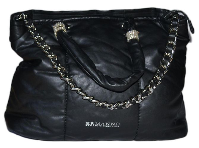 Ermanno Scervino Handtasche schwarz aus Kunstleder