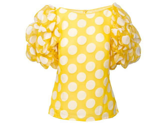 Autre Marque Top a pois Collection Privée Giallo