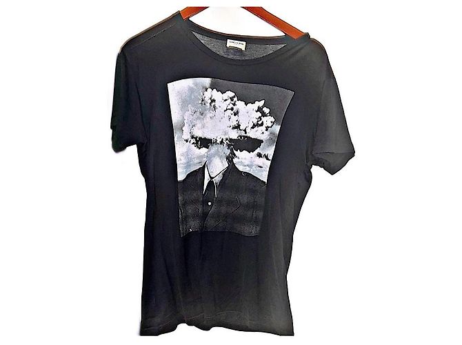 Authentic Saint Laurent 13 SS Hedi Slimane “Bombhead” Tee Black