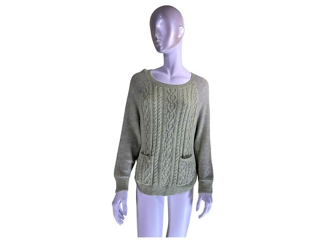 Baum und Pferdgarten Alpaka Pullover Grün