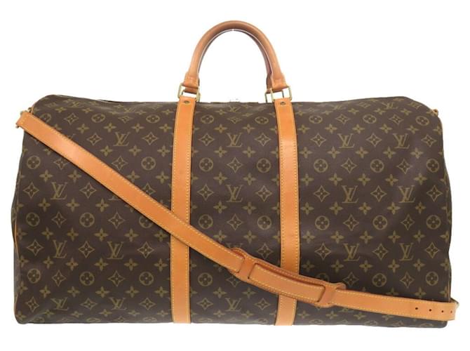 Louis Vuitton Keepall Bandouliere 60 Monogram Bag Brown Patent leather  ref.1731087