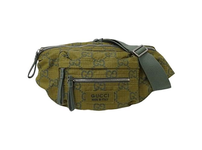 Gucci Men's Sling Bag Beige Green Khaki Nylon  ref.1731177