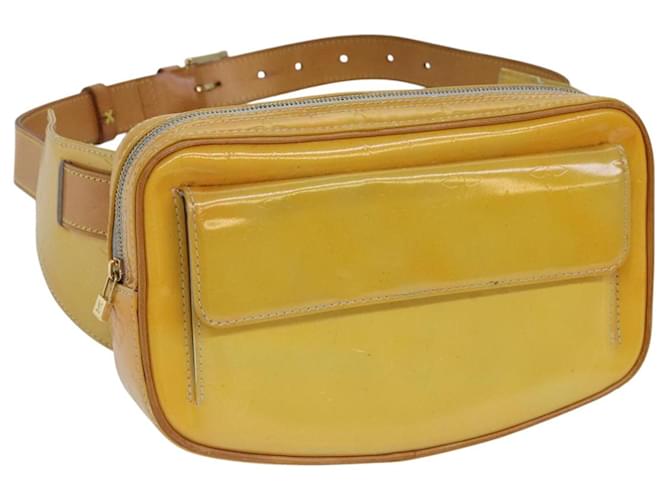 LOUIS VUITTON Monogram Vernis Fulton Waist bag Gris M91041 LV Auth 93761 Grey Patent leather  ref.1731680