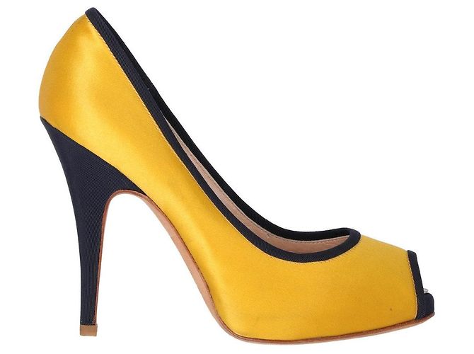Décolleté gialle e nere Giuseppe Zanotti - anni 2000 Nero Giallo Sabbia
