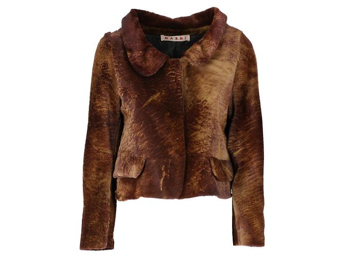 Giacca in pelliccia Marni Brown - Anni 2000 Marrone