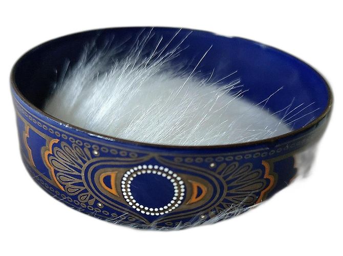 Michaela Frey Wille bangle. White Blue Golden