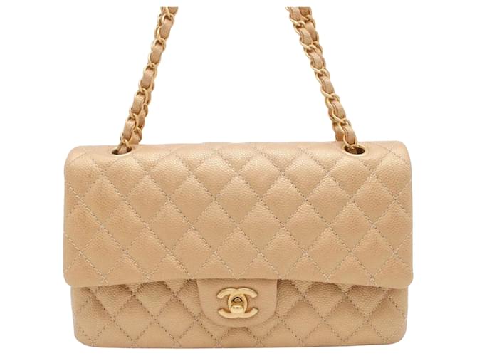 Chanel Timeless Beige Leather  ref.1733151