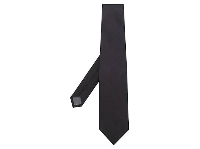 Gianfranco Ferré Black Embossed Silk Tie  ref.1733401