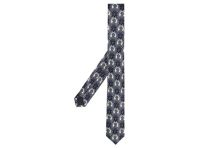 Gianfranco Ferré Blue Cameo Printed Silk Tie  ref.1733520