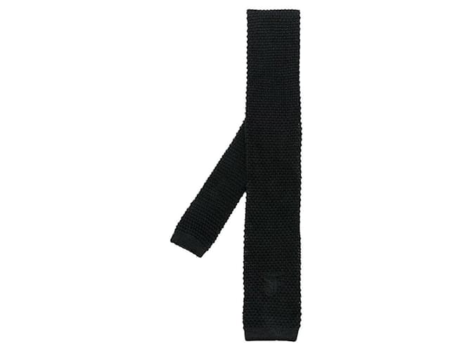 Gianfranco Ferré Black Knitted Silk Tie  ref.1733521