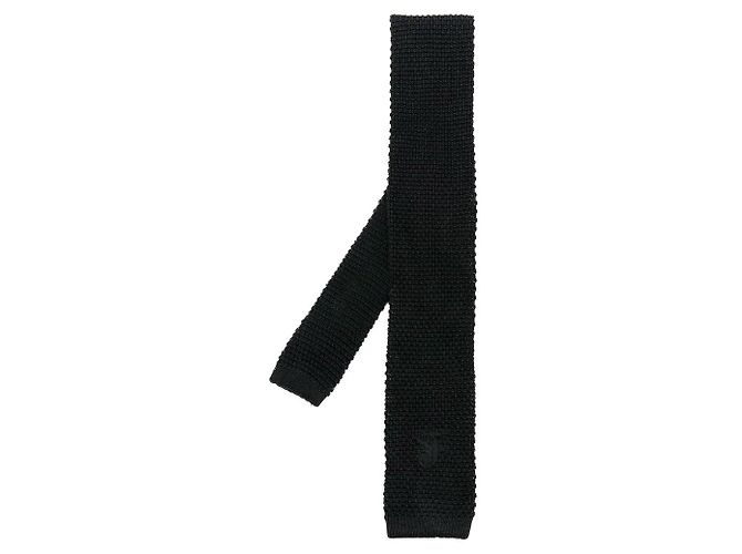 Gianfranco Ferré Black Knitted Silk Tie
