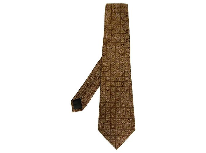 Romeo Gigli Brown Pattern Silk Tie