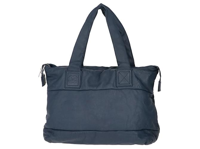 Chanel Blue Leather Shoulder Bag - 2000s  ref.1733538