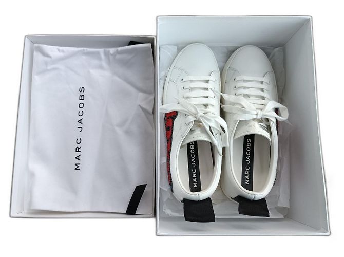 Marc Jacobs Sneakers White Leather Swarovski Multiple colors
