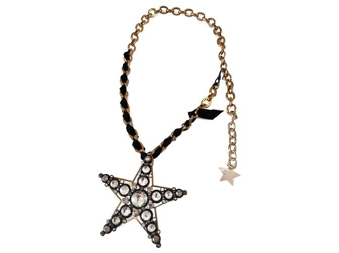 Lanvin Halskette/Brosche Schwarz Golden