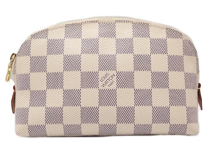 Louis Vuitton Damier Azur Cosmetic Pouch White Cloth  ref.1734025