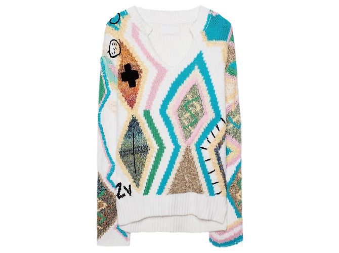 Zadig & Voltaire Pulôver Intarsia Sonny Kilim Multicor