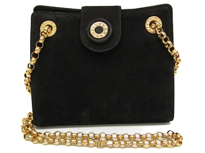 Tiffany & Co Tiffany Chain Shoulder Mini Bag Black Suede ref 