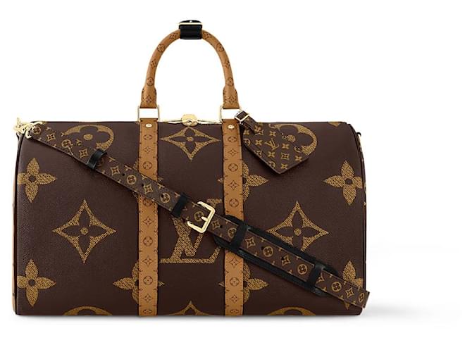 Louis Vuitton LV Keepall 45 bandouliere Brown Cloth ref.1734769