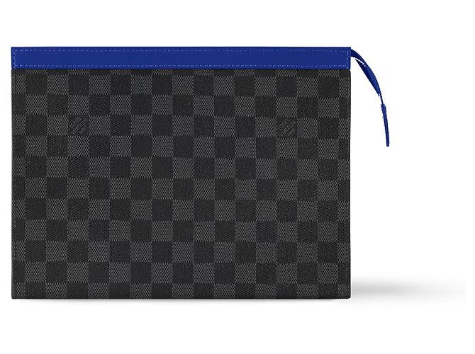 Louis Vuitton LV Pochette Voyage MM Damier und blau neu