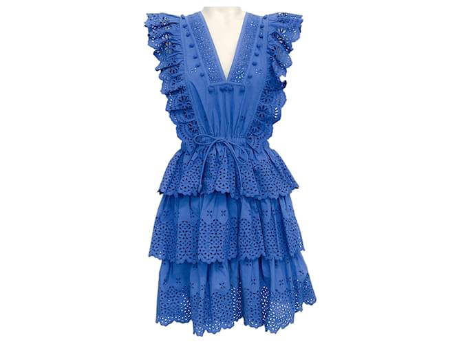 Ulla Johnson Cobalt Blue Lilith Dress Cotton  ref.1735018