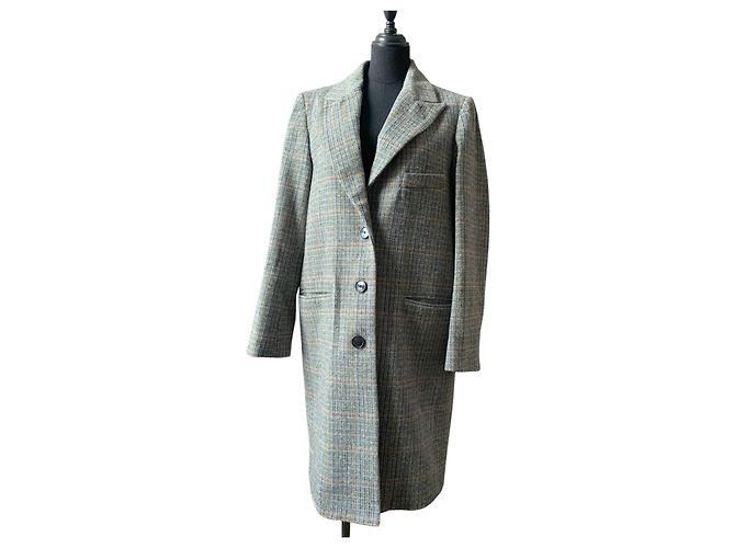 Abrigo largo de lana gris Zadig & Voltaire