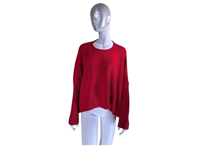 Autre Marque Ivan Grundahl Roter Merinowolle Pullover M
