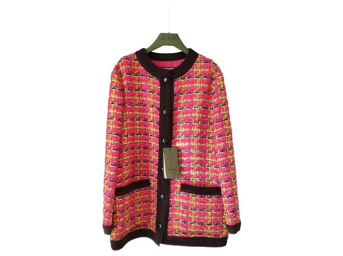 JAQUETA GUCCI EM TWEED DE ALGODÃO E LÃ. Multicor