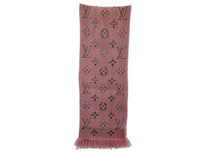 Louis Vuitton Monogram Shine Wool Scarf M70466 Golden Metallic Cloth  ref.1736362