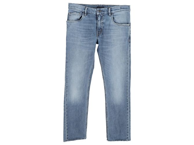 Prada Low-Rise Jeans in Blue Cotton Denim Light blue