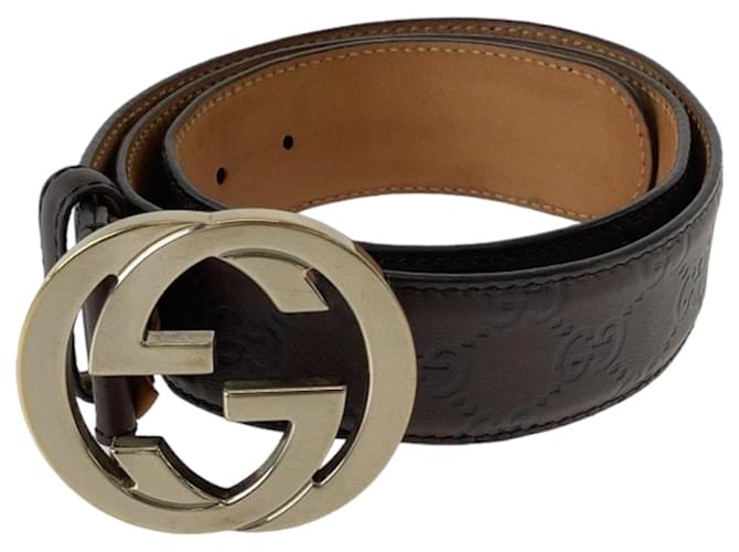 Gucci brown leather new belt