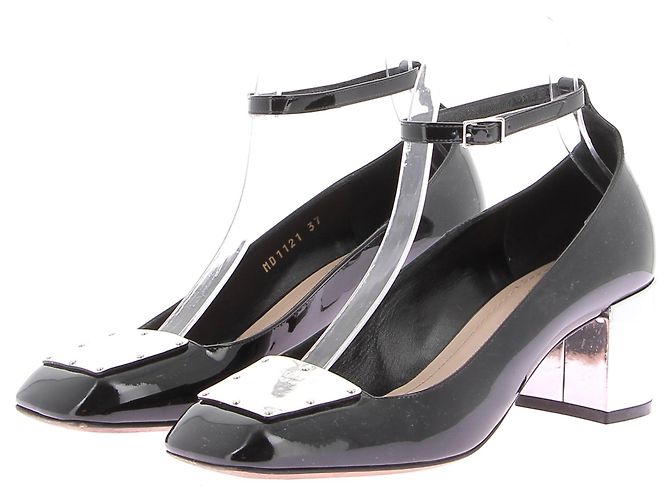 Dior-Absätze T.EU 37 Lackleder Schwarz