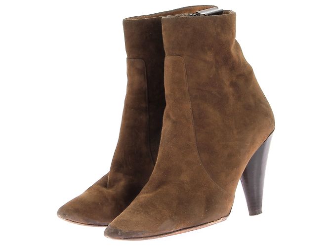 Bottines Isabel Marant T.EU 38 Suède Marron