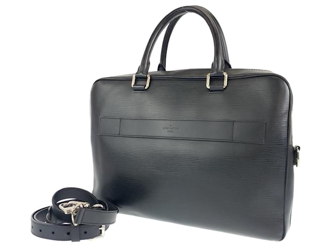 Louis Vuitton Epi Leather Passano GM Briefcase Black  ref.1736760